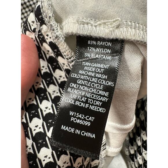 Betabrand Straight-Leg Chino Dress Pant Yoga Pants Catstooth Size Small Petite - Picture 8 of 13